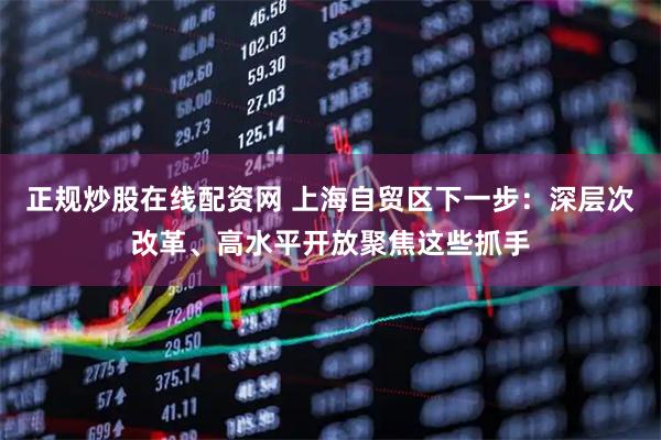 正规炒股在线配资网 上海自贸区下一步:深层次改革、高水平开放聚焦这些抓手